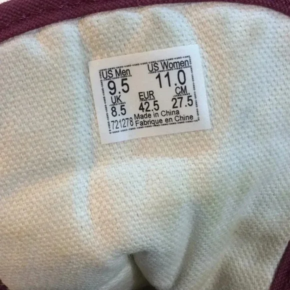 Vans Maroon Old Sokol Sneakers Size 9.5(M) & 11(W) - Picture 6 of 7